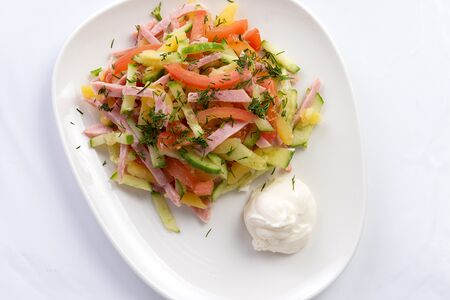 Салат Картофельный с ветчиной