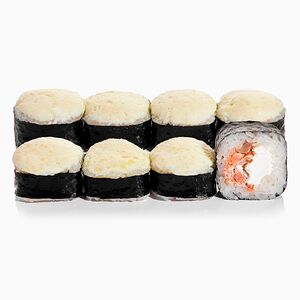 Запеченный ролл с лососем терияки