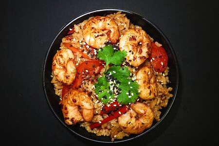 Рис с креветками
