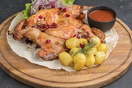 Шашлык из домашнего цыпленка