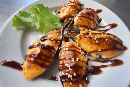 Мидии, запеченные в соусе