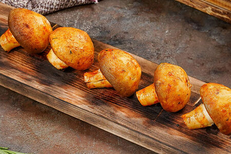 Шампиньоны на мангале