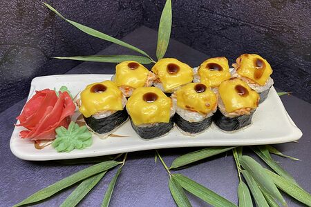 Ролл №117 Краб-чиз с креветкой запеченный