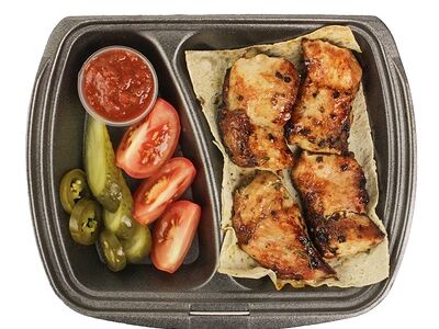 Мякоть свинины на углях (гарнир1)