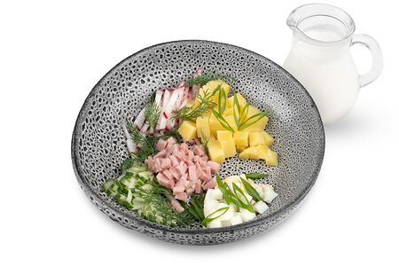 Окрошка с ветчиной