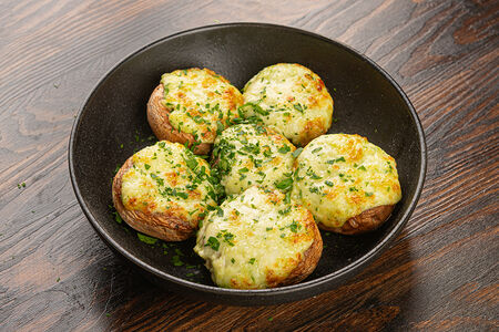 Грибы фаршированные сыром