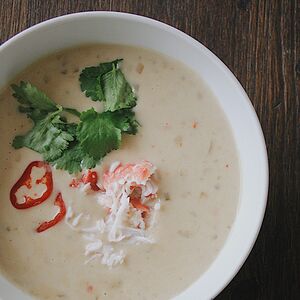 Сливочный суп с крабом