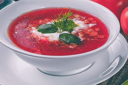 Борщ со сметаной