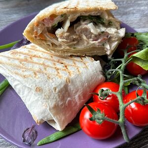 Мини-шаурма со свиным шашлыком