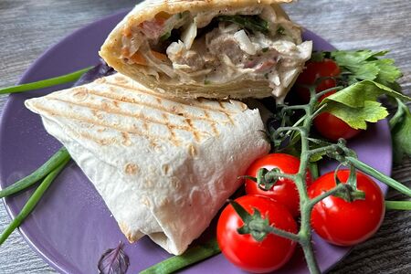 Мини-шаурма со свиным шашлыком