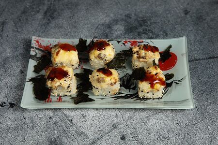 Запеченные роллы с угрем 