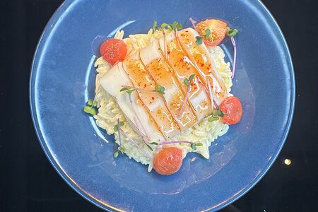 Орзо с кальмаром 