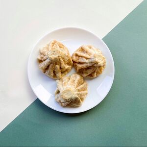 Жареные хинкали с сулугуни и тархуном