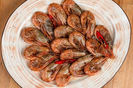 Жареные креветки с табаско