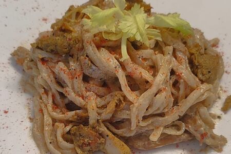 Вок сливочный с курицей