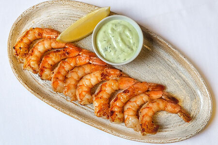 Креветки на гриле