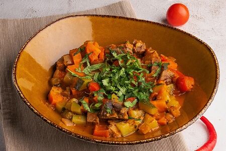 Баранина с овощами