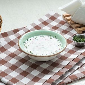 Окрошка с говядиной на кефире