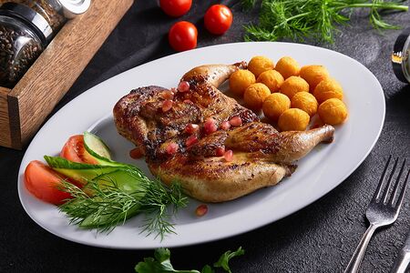 Цыпленок табака с картофелем шато