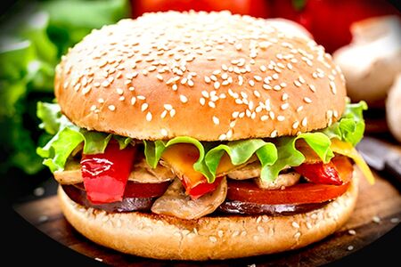 Бургер с мраморной говядиной