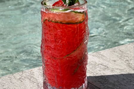 Лимонад малина-огурец