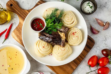 Даргинский хинкал с курицей