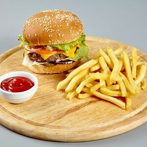 Комбо-бургер с индейкой и грибами