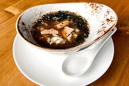 Суп с лососем