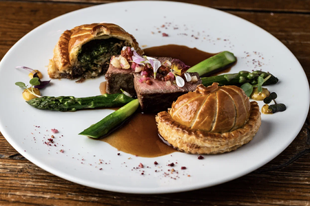 Мраморная говядина с пирогом