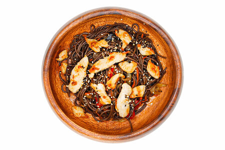 Лапша гречневая с курицей