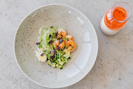 Окрошка Том ям с креветками