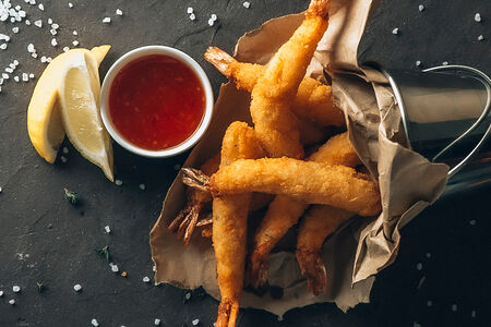 Креветки в кляре