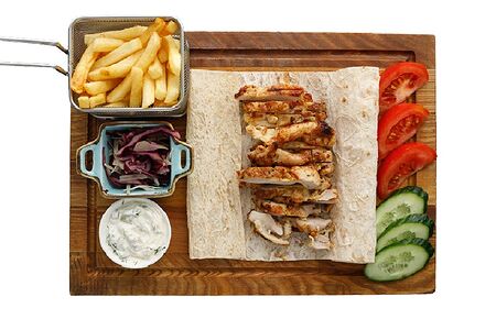 Шаурма на тарелке