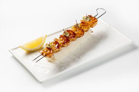 Креветки терияки с рисом