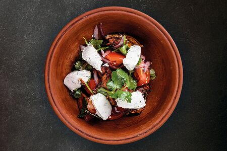 С хрустящими баклажанами