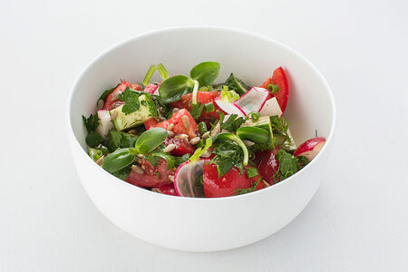 Овощной салат, семена, подсолнечное масло