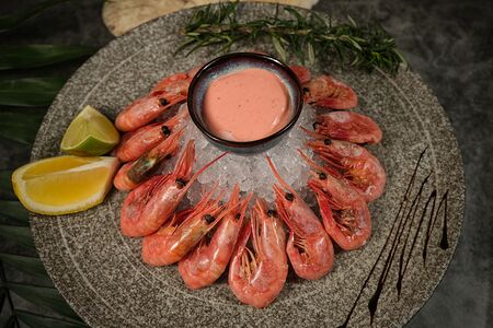 Магаданские креветки с японским соусом