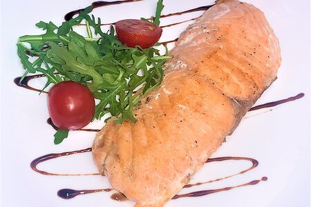 Филе семги на пару