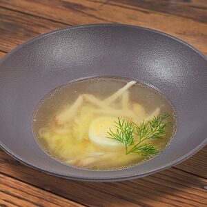 Куриная лапша с яйцом