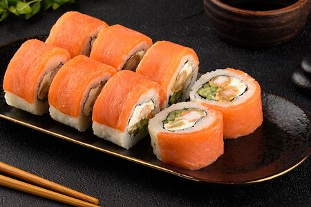 Сяке с креветкой темпура