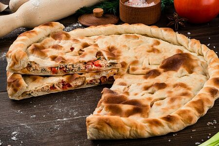 Пирог с курицей и болгарским перцем