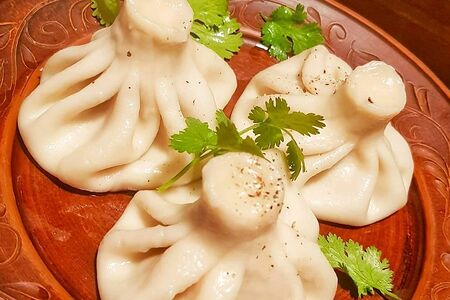 Хинкали с креветками