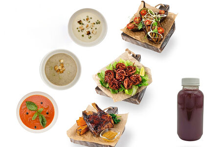 Комбо обед или ужин с горячим блюдом