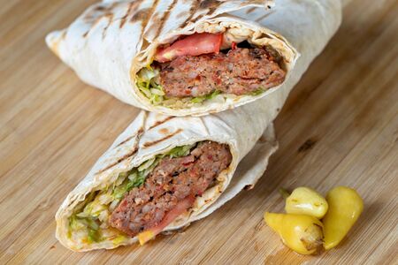 Шаурма с люля-кебабом из баранины