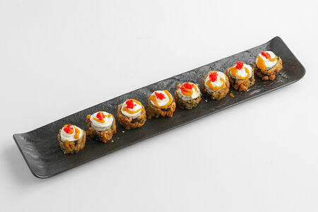 Жареный ролл креветка филадельфия