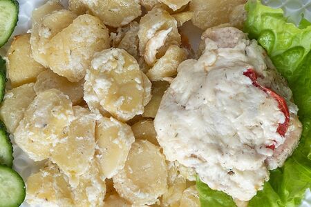 Мясо по-французски с гарниром