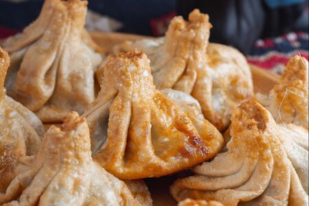 Хинкали жареные с бараниной