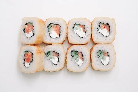 Горячий ролл лосось темпура