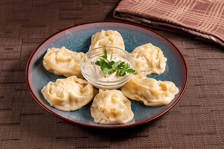 Манты с тыквой и говядиной