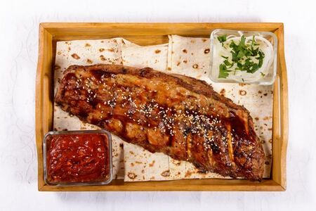 Патронташ, запечённый под соусом